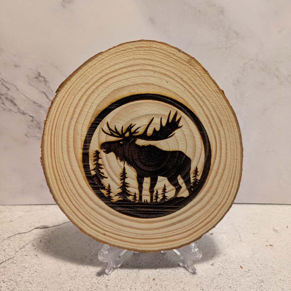 Wooden Moose Coaster